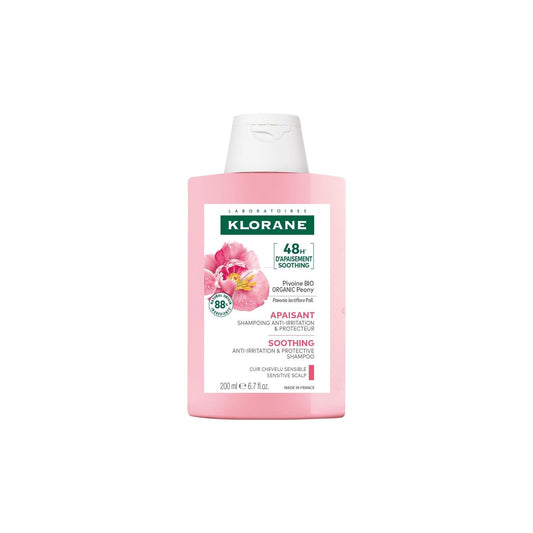 KLORANE Soothing Anti-Irritation Shampoo for Sensitive Scalp with Organic Peony