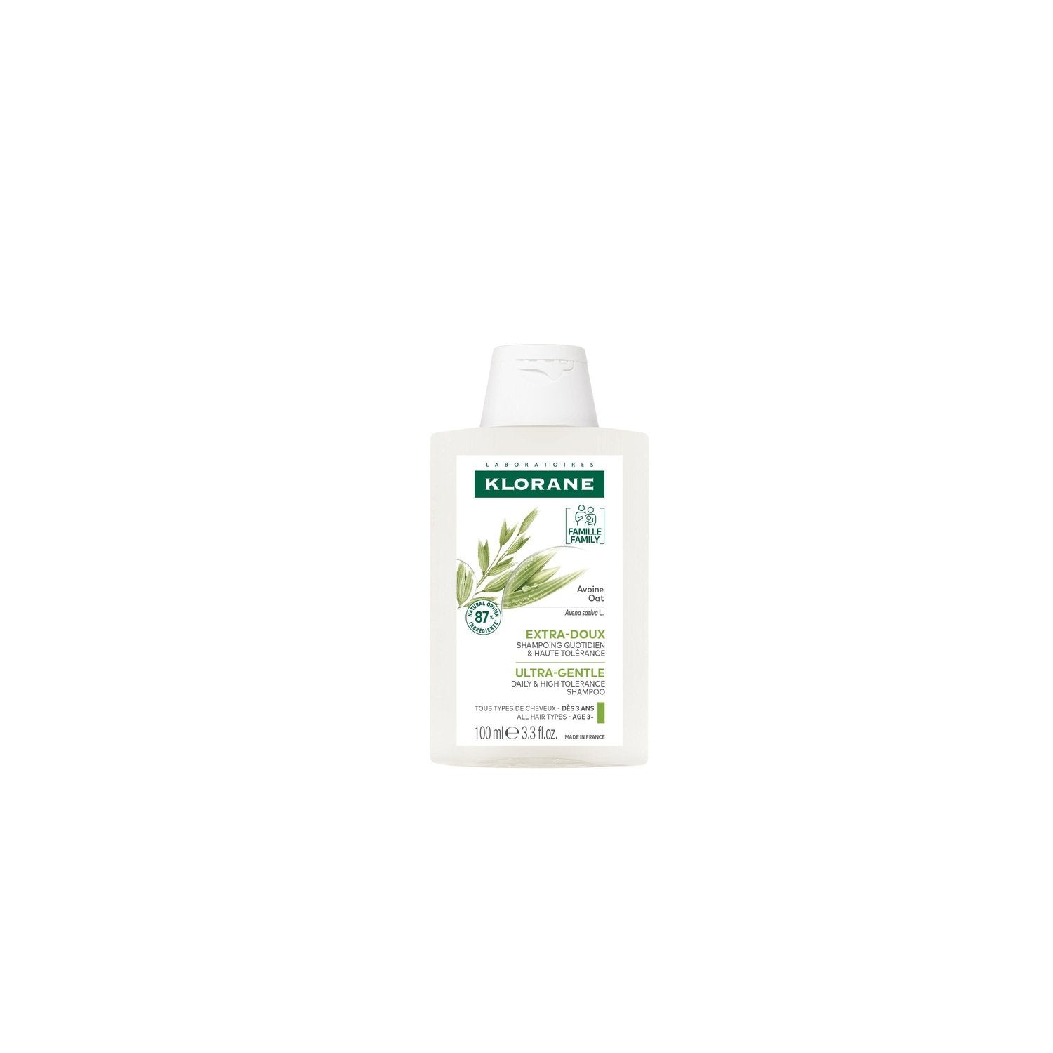 Shampoing Extra Doux Lait d'Avoine Cheveux Délicats et Cuir Chevelu Sensible KLORANE le shampoing de 100mL