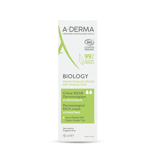 A-DERMA Organic Moisturizing Face and Body Cream for Dry Skin