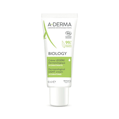 A-DERMA Biology Bio Light Moisturizing Face and Body Cream for Fragile Skin