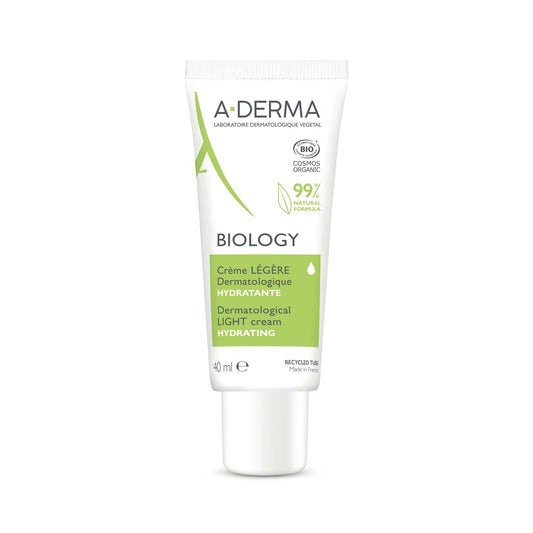 A-DERMA Biology Bio Light Moisturizing Face and Body Cream for Fragile Skin