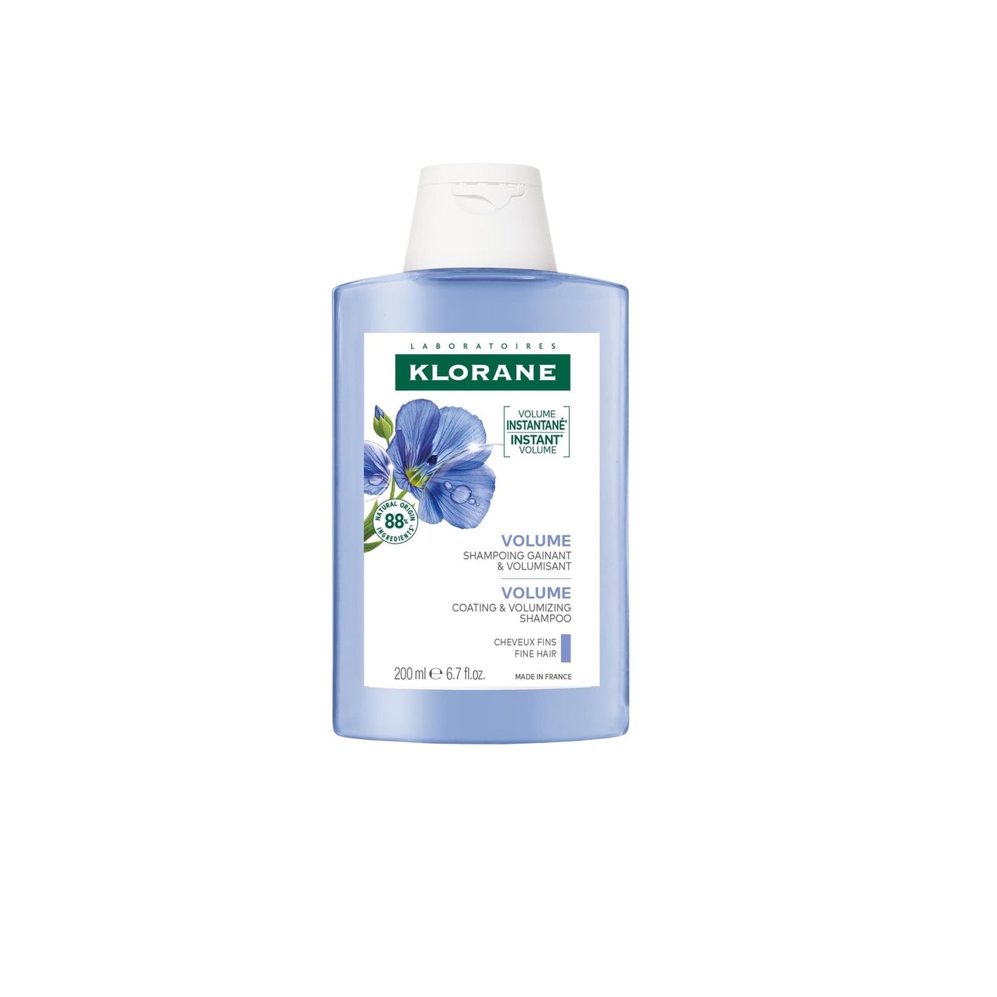 Shampoing Cheveux Fins et Sans Volume au Lin Bio KLORANE 