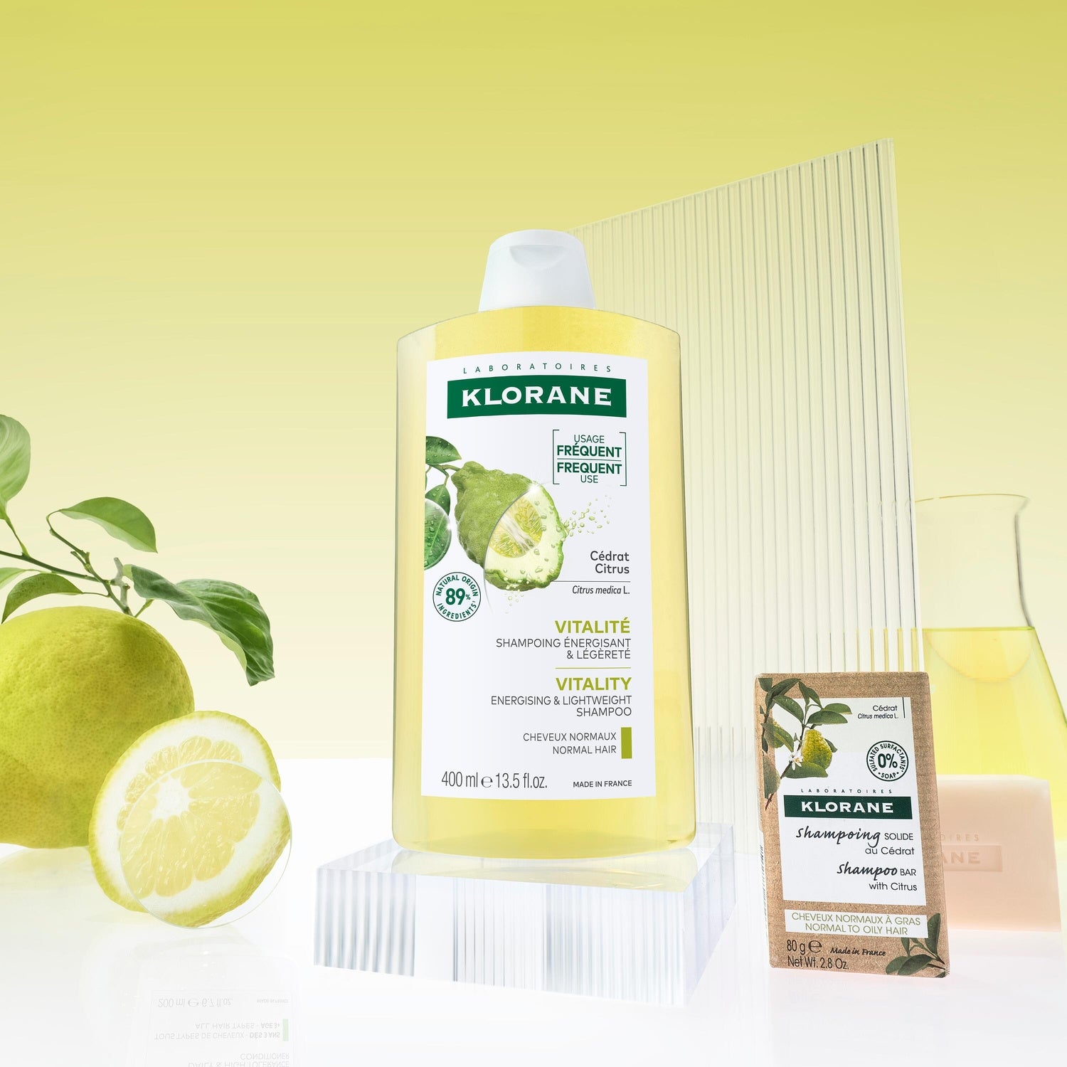 Shampoing Cheveux Normaux à Gras au Cédrat KLORANE 