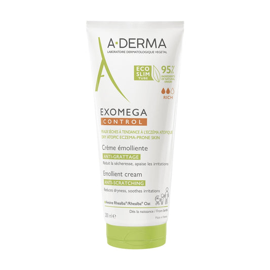 Crème Corps Anti-Grattage Peaux Sèches à Tendance Eczéma Atopique Exomega Control A-DERMA 