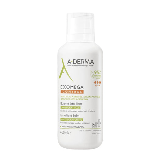 Baume Corps Émollient Anti-grattage Peaux Sèches à Tendance Atopique Exomega Control A-DERMA 