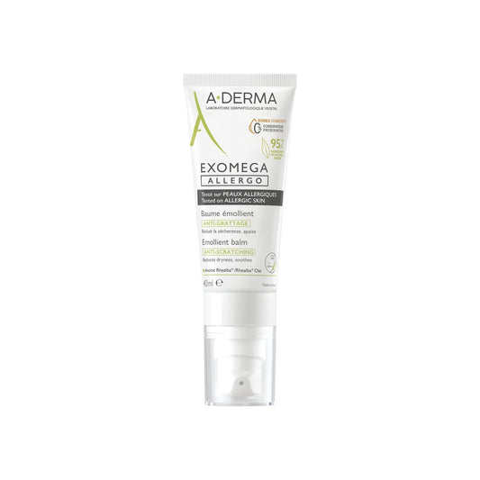 Baume Corps et Visage Peaux Atopiques Anti-Grattage Réduit La Sécheresse et Apaise La Peau Exomega Allergo A-DERMA 