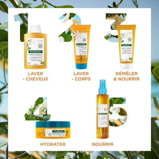 KLORANE Nourishing After-Sun Shampoo with Monoi and Organic Tamanu