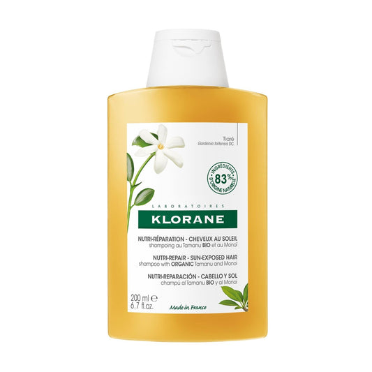 Shampoing Nutritif Après-Soleil au Monoï et Tamanu Bio KLORANE le flacon de 200mL
