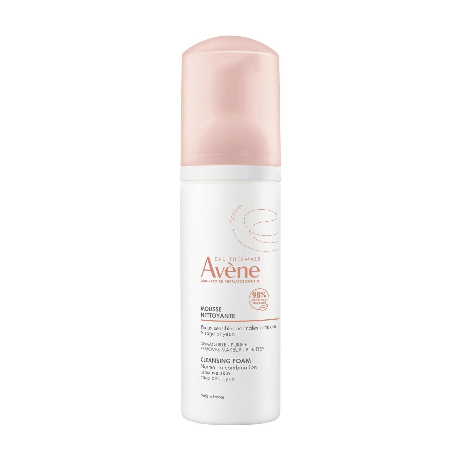 Mousse Visage Yeux Peau Sensible Normale à Mixte Nettoyante Apaisante EAU THERMALE AVENE le flacon de 150mL