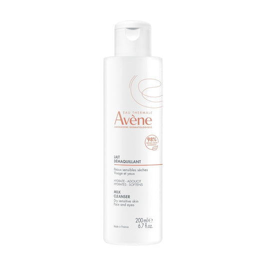 AVENE Thermal Spring Water Face and Eye Makeup Remover Milk for Sensitive, Dry and Very Dry Skin
