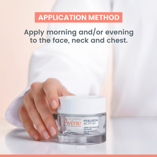Body Cream for Women All Skin Types Regenerating Hyaluronic Acid Activ B3 AVENE THERMAL WATER