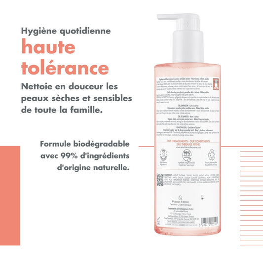 Shower Gel for Face and Body Sensitive and Dry Skin Softens and Protects Nutrition Xeracalm AVENE
