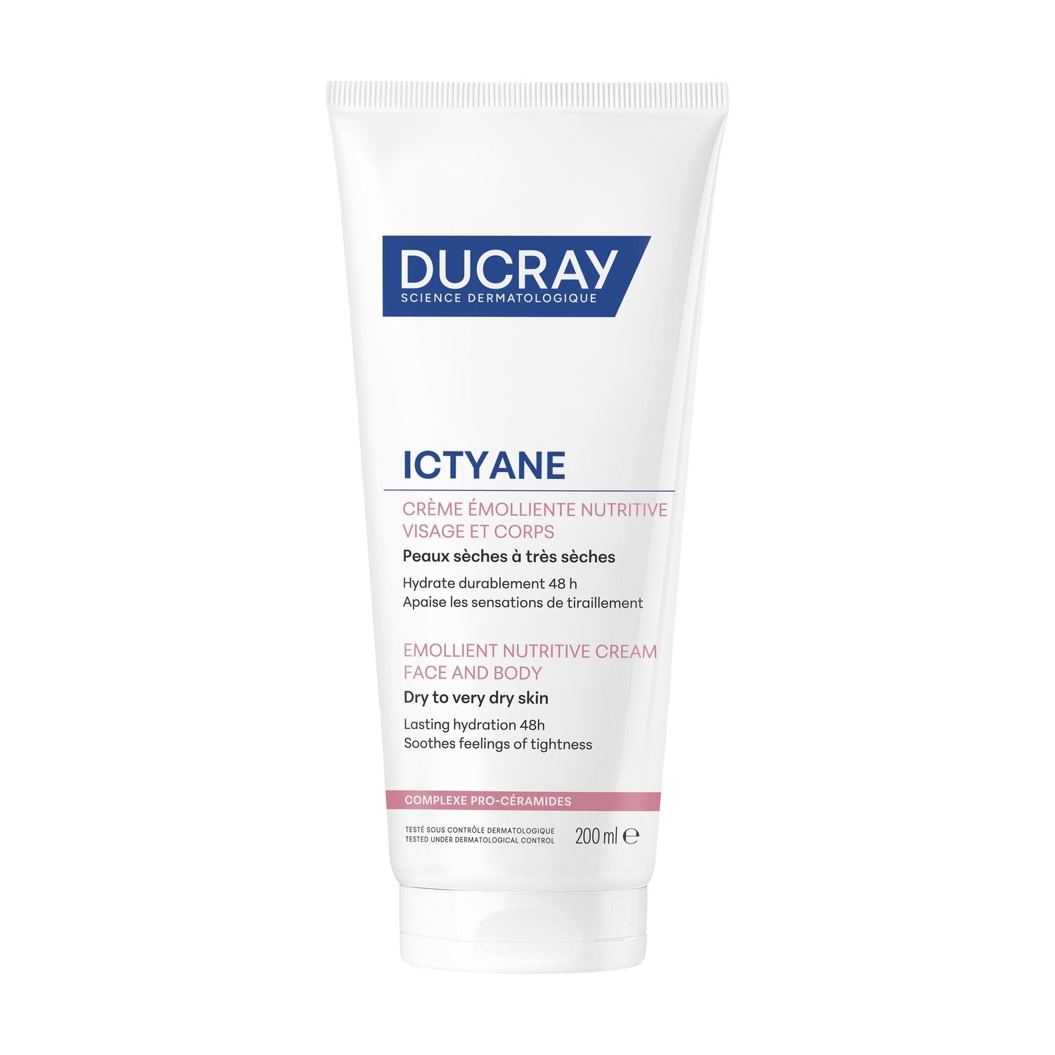Crème Nutritive Anti-dessèchement Corps Peaux Sèches à Très Sèches Ictyane DUCRAY 