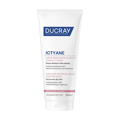 Crème Nutritive Anti-dessèchement Corps Peaux Sèches à Très Sèches Ictyane DUCRAY 