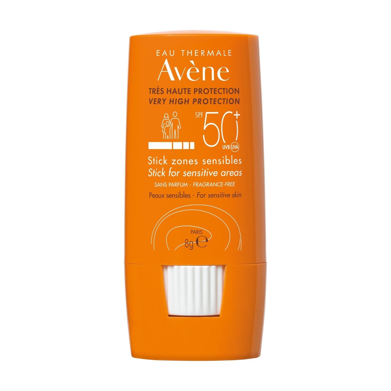 Crème Solaire Stick Zones Sensibles Spf 50+ Très Résistant à l'Eau EAU THERMALE AVENE le stick