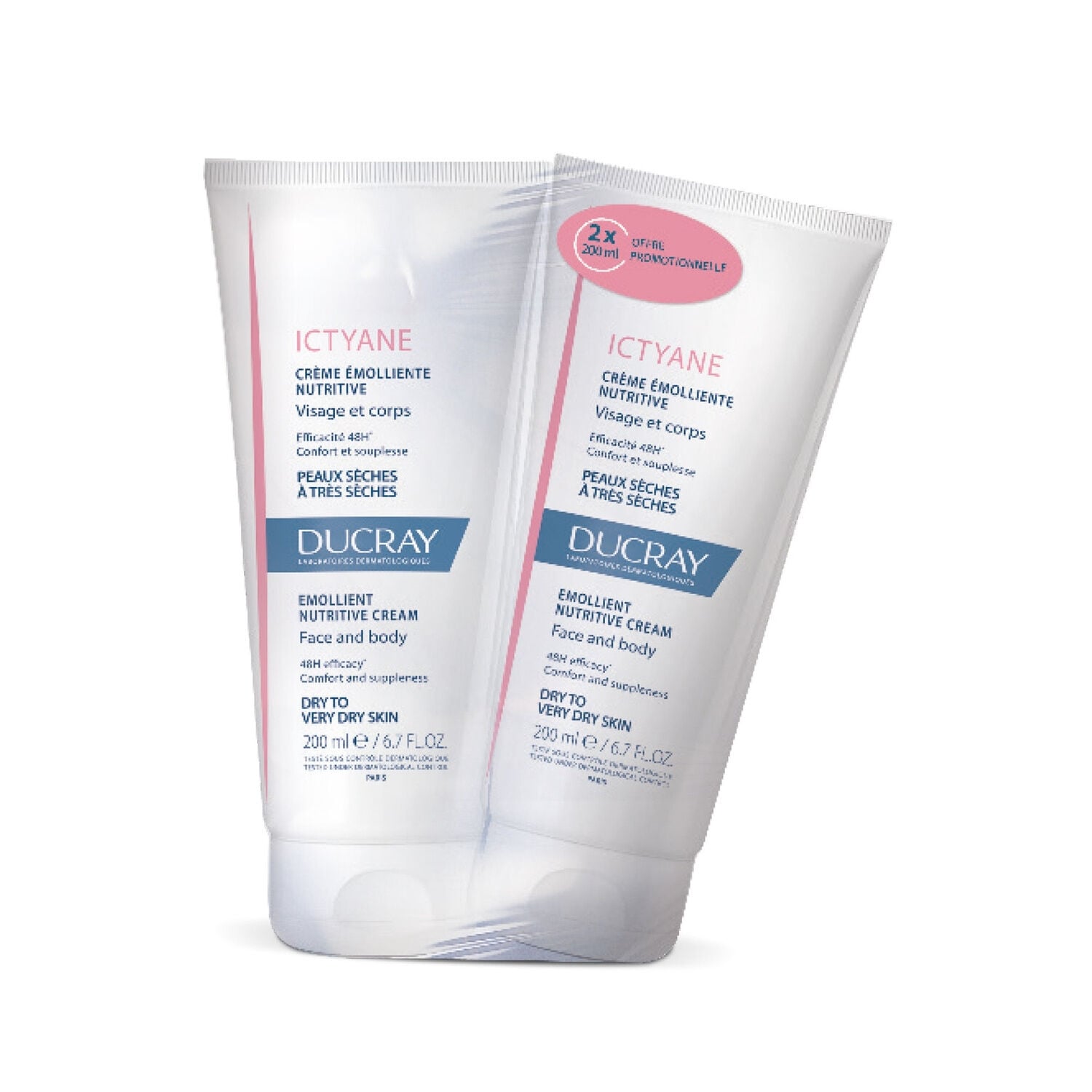 Crème Corps Peau Sèche à Très Sèche Nutritive et Hydratante Ictyane DUCRAY 