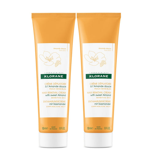 KLORANE Sweet Almond Hair Removal Body Cream for Sensitive Skin