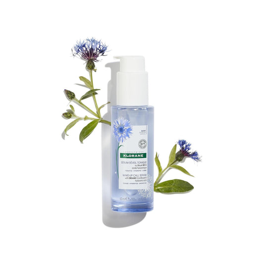 KLORANE Organic Cornflower Hyaluronic Acid Face and Eye Serum, Awaken and Smooth