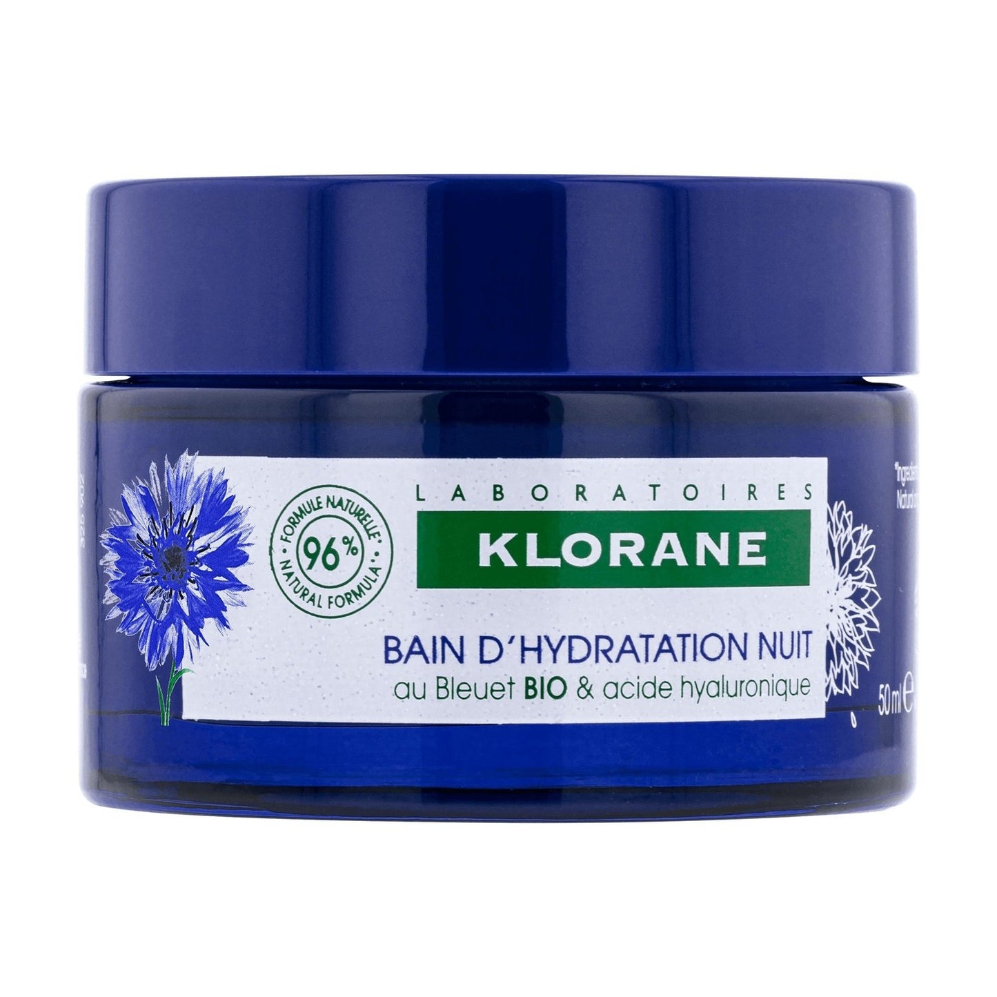 KLORANE Moisturizing and Soothing Night Cream with Hyaluronic Acid and Organic Cornflower Water