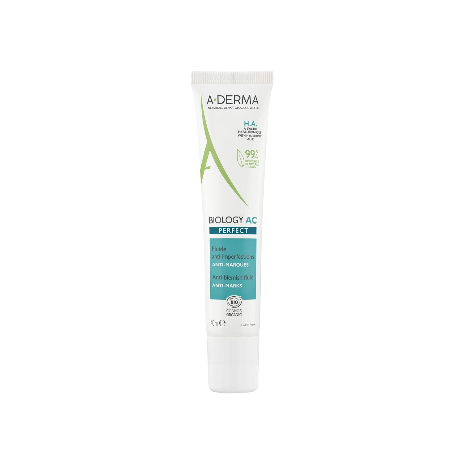 Crème Visage Fluide Anti-Imperfections Anti-Marques Bio Perfect Biology Ac A-DERMA le tube de 40mL