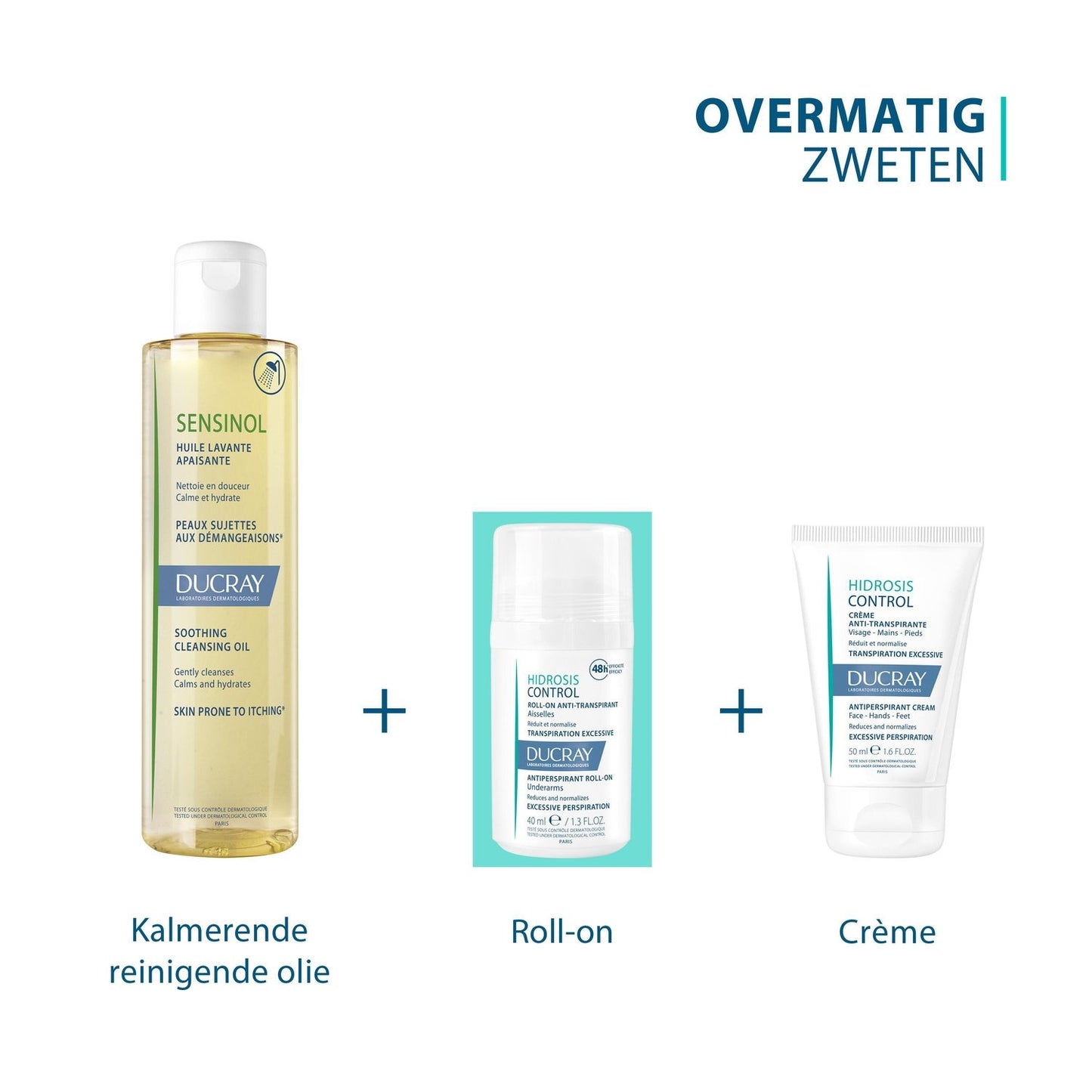 Crème Visage Mains et Pieds Anti-Transpiration Excessive Hidrosis Control DUCRAY