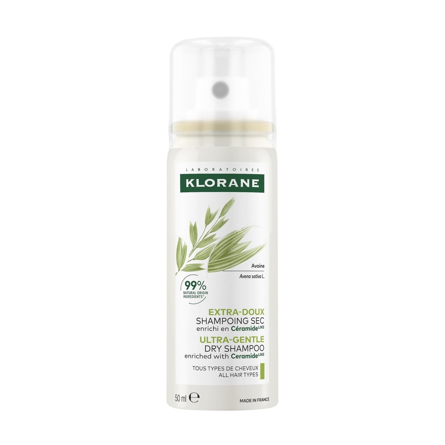 Shampoing Sec Extra Doux Avoine et Céramide KLORANE 