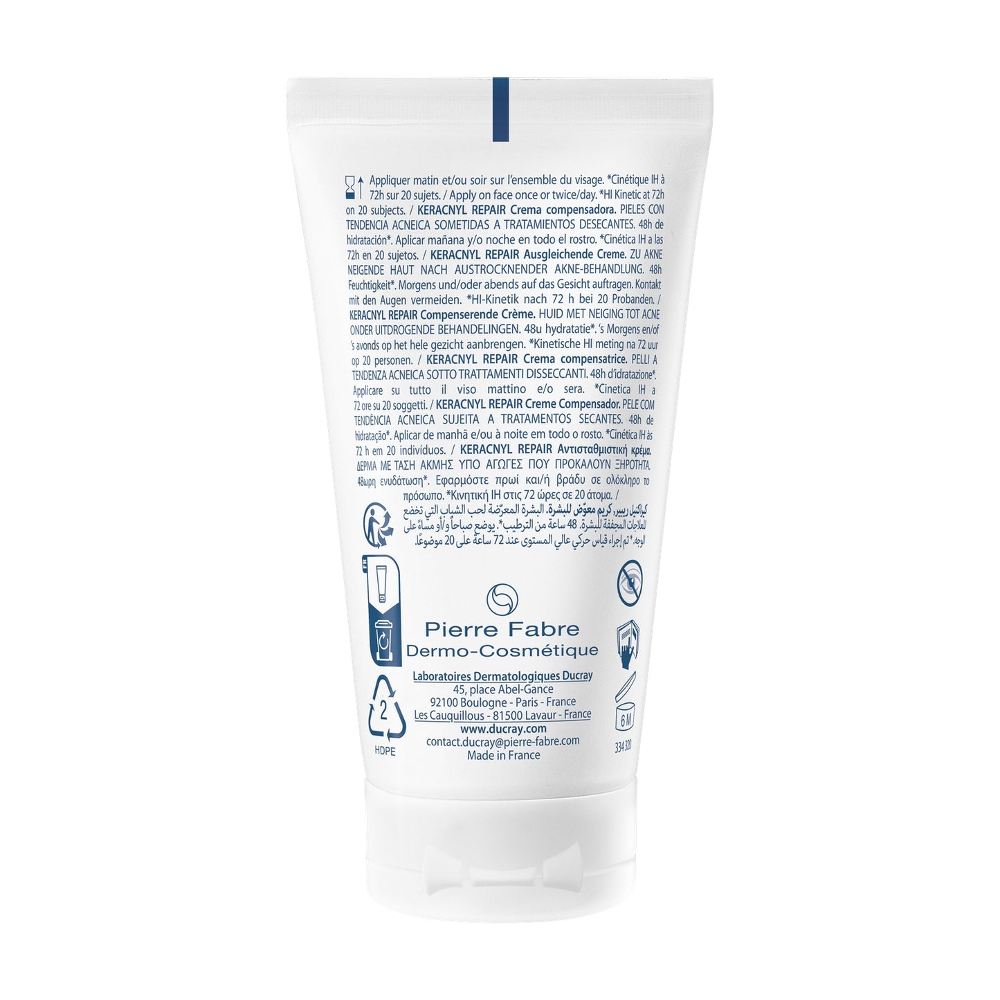 Crème Visage Peaux Acnéiques Répare et Apaise Keracnyl Repair DUCRAY 