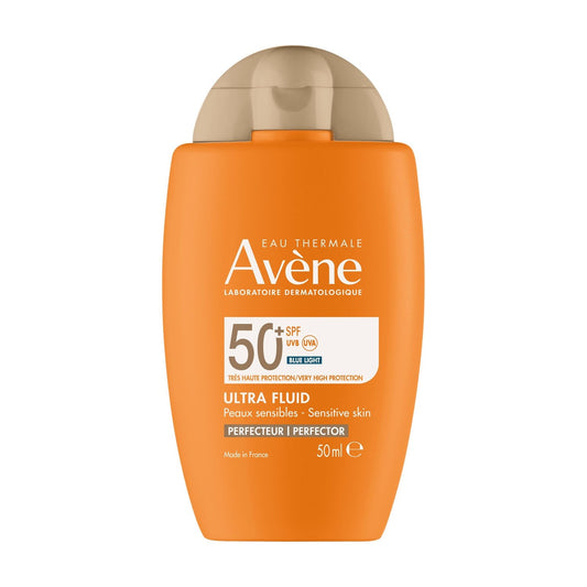 Crème Solaire Visage Peau Sensible Très Haute Protection Spf 50 Texture Ultra Fluide EAU THERMALE AVENE le flacon de 50mL