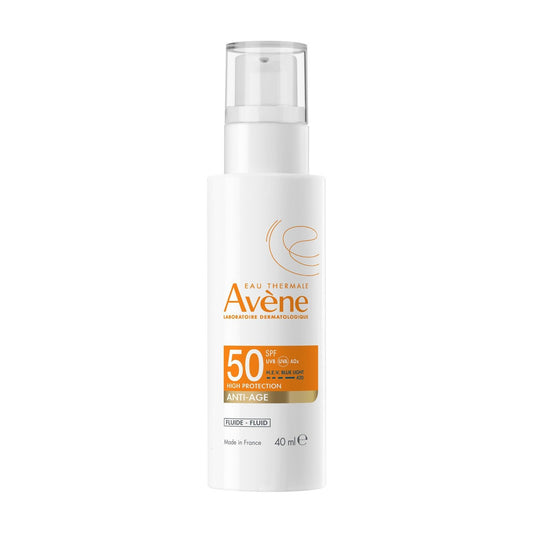 Crème Solaire Visage Peau Sensible Anti-Âge Haute Protection Spf 50 EAU THERMALE AVENE le facon de 40mL