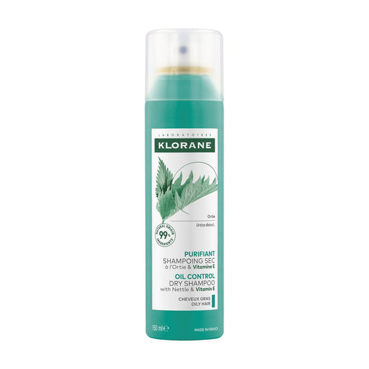 KLORANE Tinted Purifying Dry Shampoo with Nettle and Vitamin E for Oily Hair