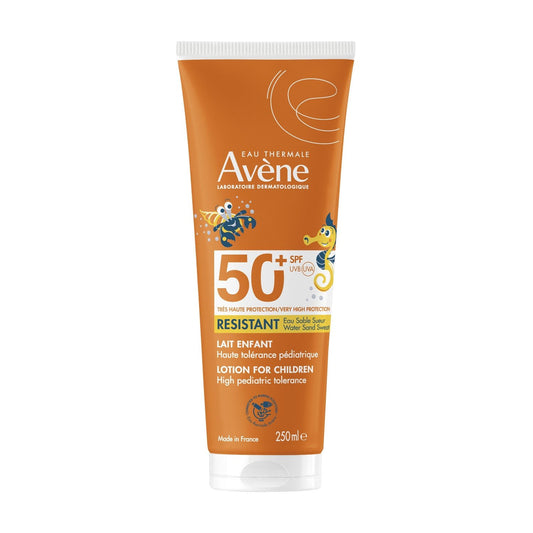 Crème Solaire Enfant Visage Corps Très Haute Protection Spf 50+ Résistant à l'Eau EAU THERMALE AVENE le flacon de 250mL