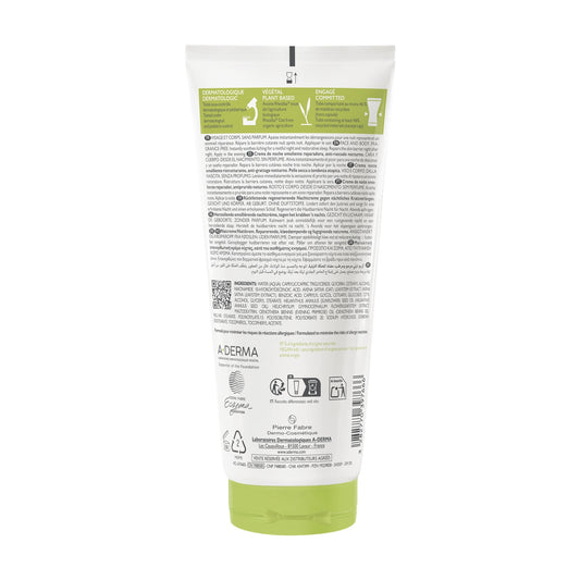 A-DERMA Exomega Control Anti-Itch Repairing Night Cream for Dry Skin with Atopic Prone Skin