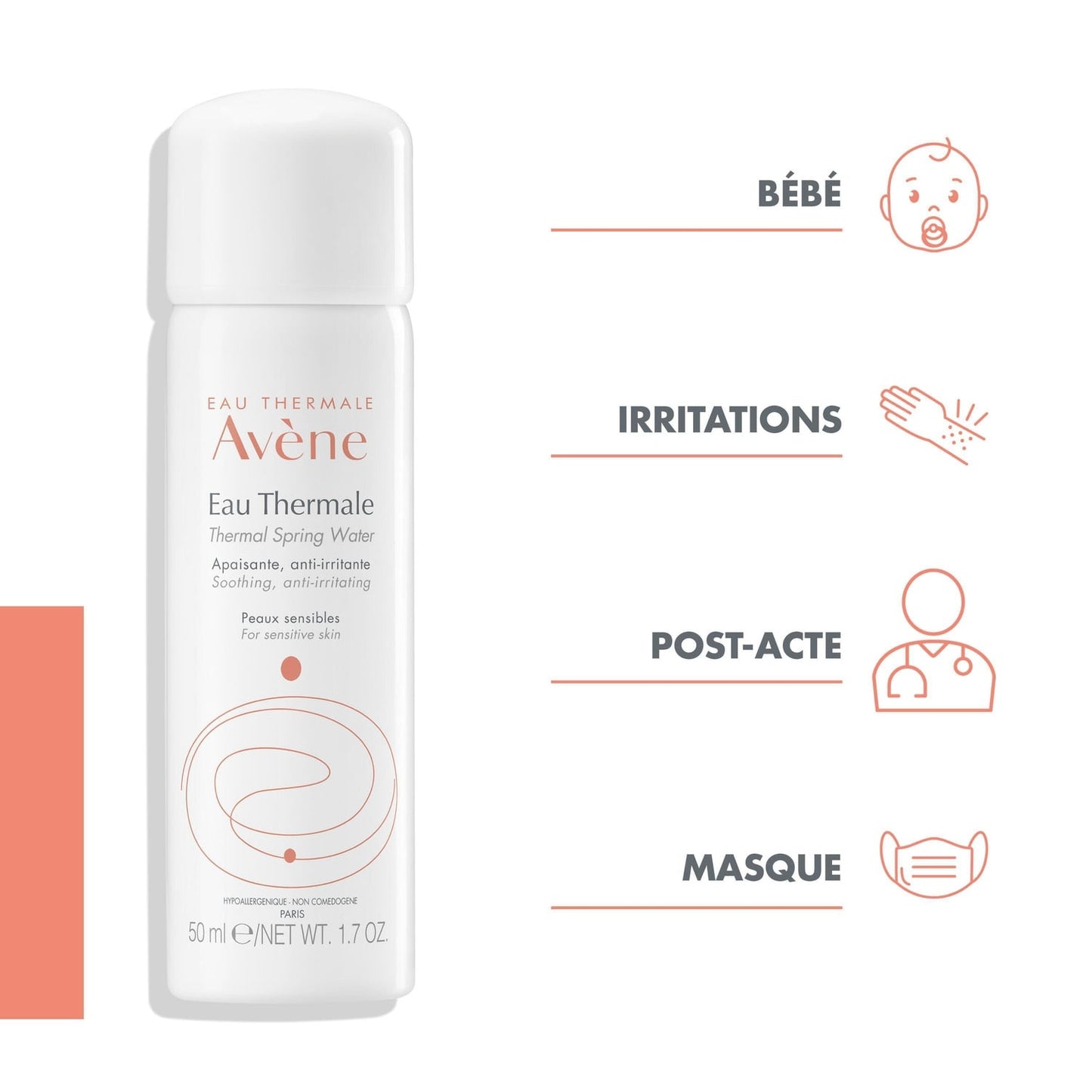 Brumisateur Visage Corps Apaisante Anti-irritante Peaux Sensibles EAU THERMALE AVENE 