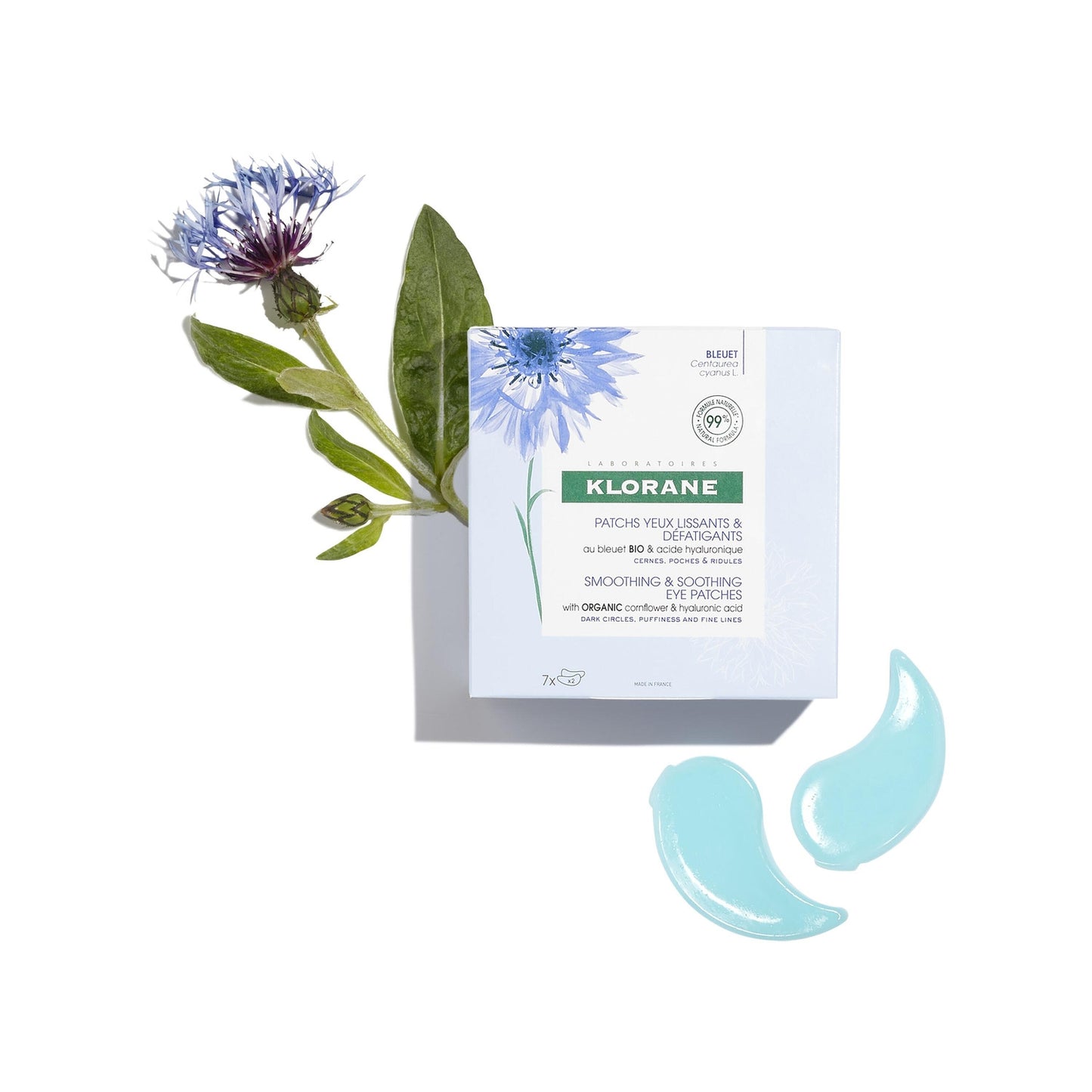 Smoothing Anti-Fatigue Eye Contour Mask for Sensitive Eyes with Organic Cornflower KLORANE