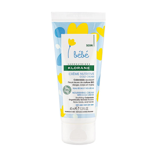 Crème Bébé Nutritive au Calendula Bio KLORANE le tube de 40mL