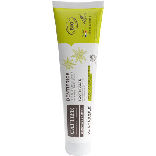 Dentifrice Argile Anis Assainissant et Protecteur Bio CATTIER le tube de 75mL