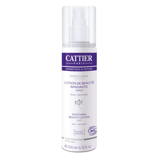 Lotion Visage Peau Sensible et Délicate Apaisante Rosée Florale Bio CATTIER