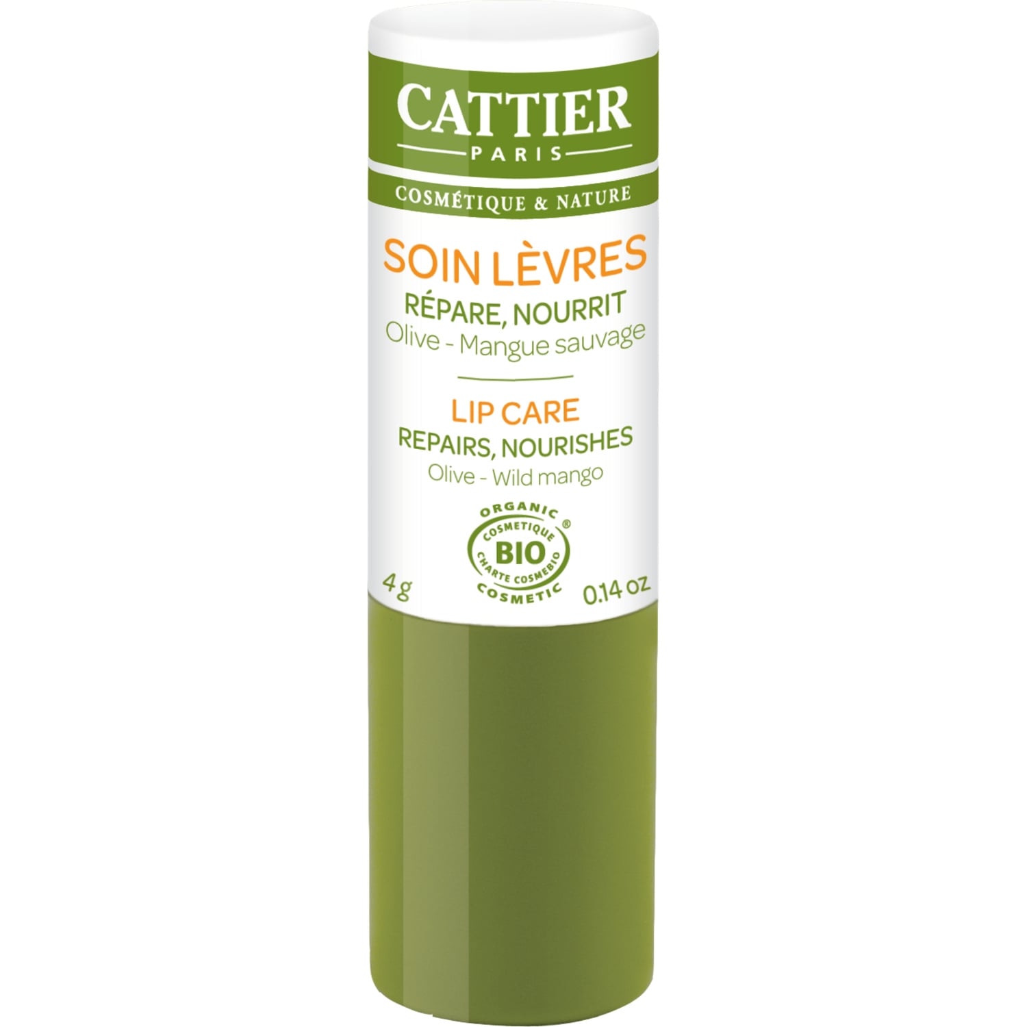 Baume à lèvres Réparateur Ultra Nourrissant Bio Olive et Mangue Sauvage CATTIER 