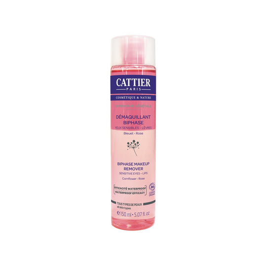 CATTIER Bi-Phase Micellar Water for Eyes and Lips, Waterproof Makeup Remover