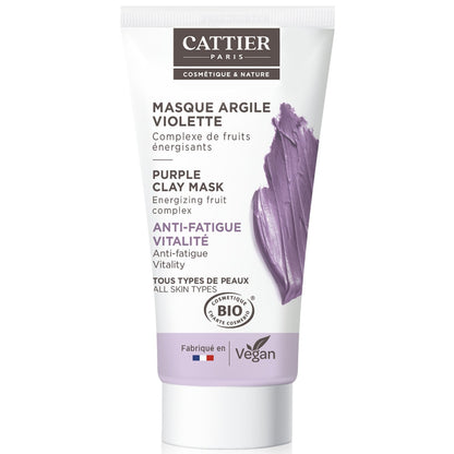 CATTIER Organic Violet Clay Revitalizing Face Mask for Tired Skin