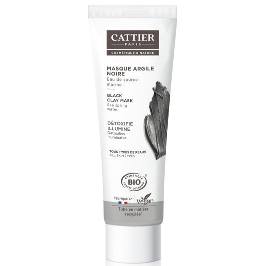 Masque Visage Tous Types de Peaux Détoxifiant Argile Noire Bio CATTIER