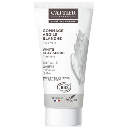 Gommage Visage Toutes Peaux Exfoliant Purifiant Doux Argile Blanche CATTIER 