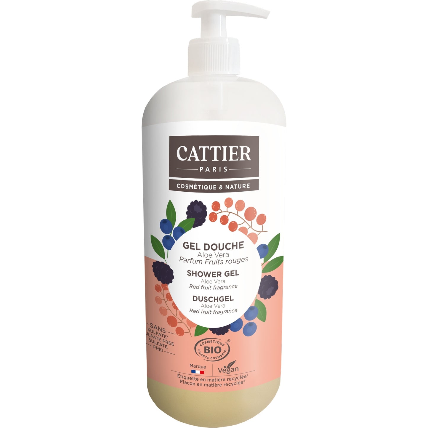 Gel douche Corps Aloe Vera aux Fruits des Bois Bio CATTIER 