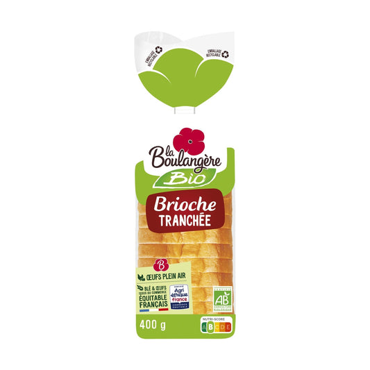 Brioche Bio Tranchée LA BOULANGERE le sachet de 400 g