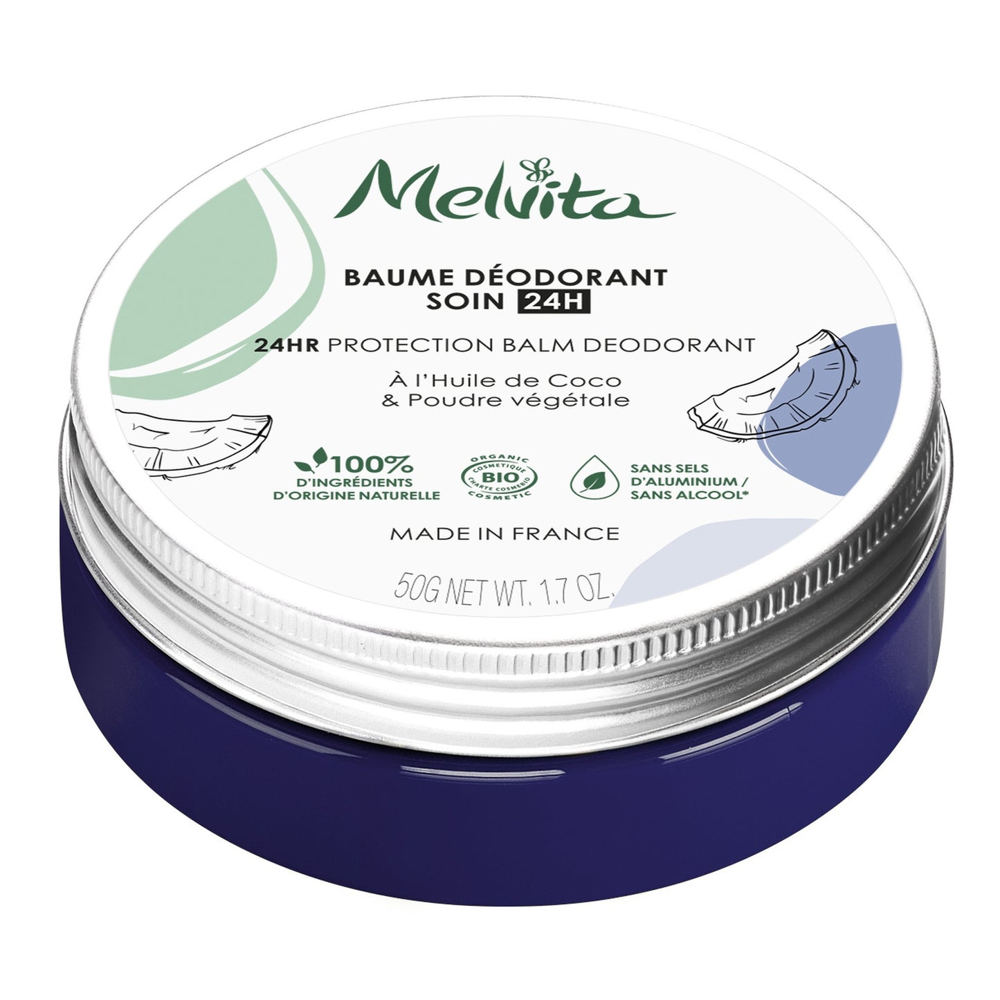 MELVITA Coconut Oil &amp; Plant Powder Care Balm Deodorant