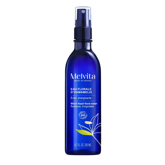 Eau Florale Visage Tonifiante Apaisante Eclat Hamamélis Bio MELVITA le flacon de 200mL