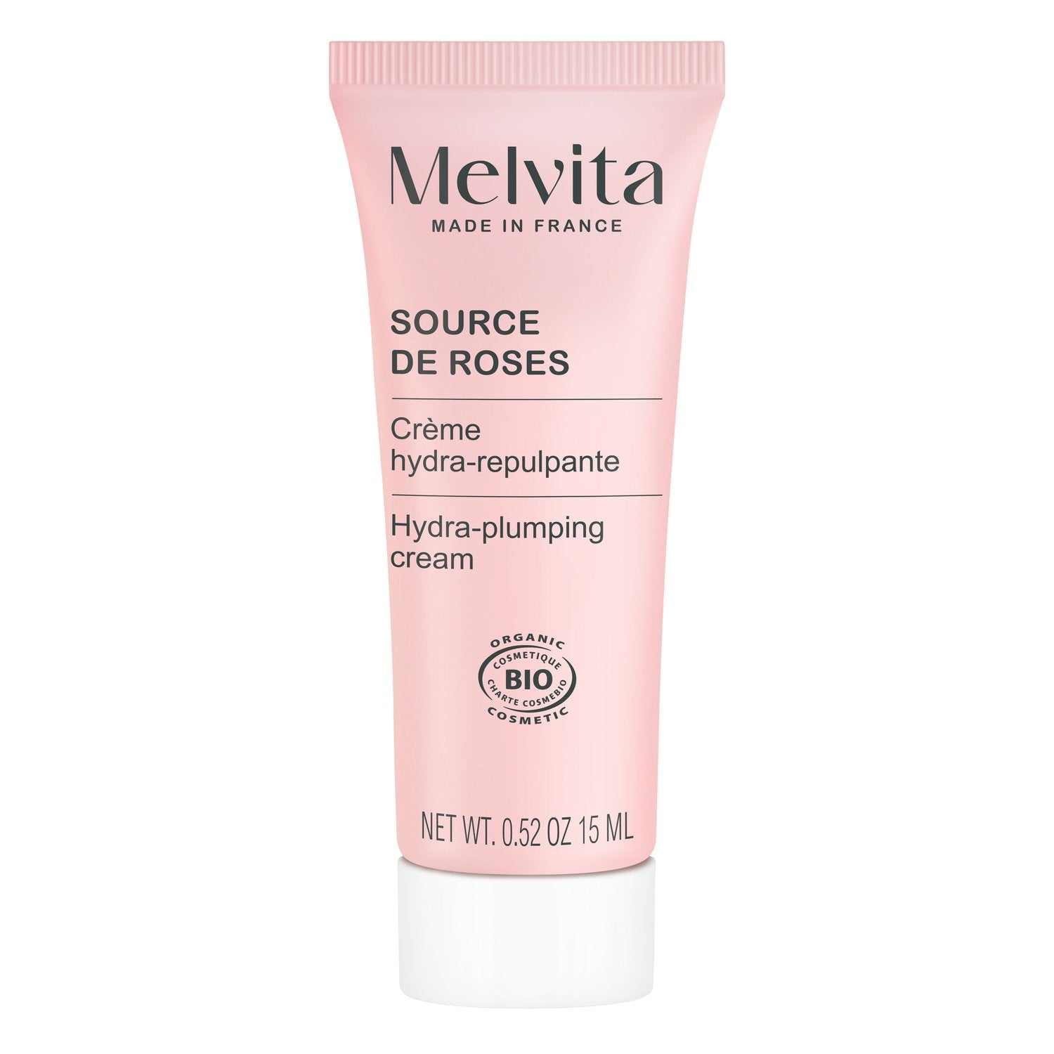 Crème Hydratante Repulpante Visage Source de Roses Bio MELVITA le flacon de 15mL