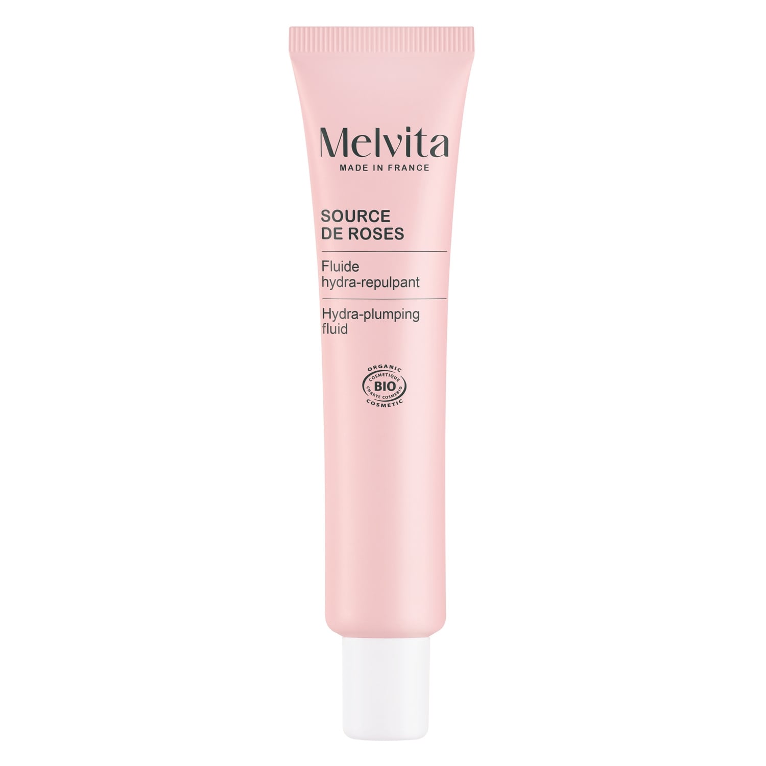 Fluide Visage Femme Hydratant Repulpant Bio Source de Roses MELVITA 