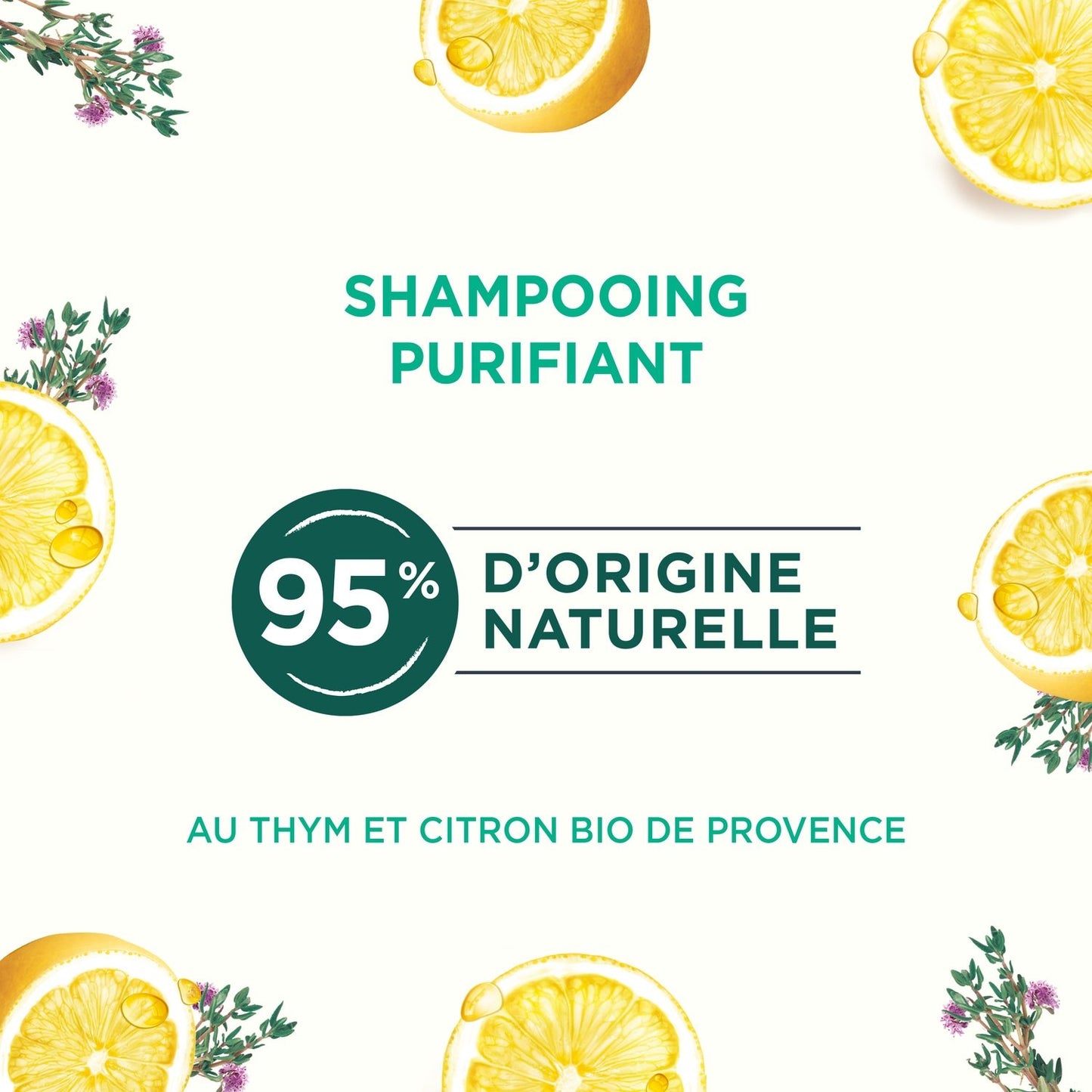 Purifying Shampoo for Oily Hair with Organic Thyme and Lemon from Provence NATURE MOI