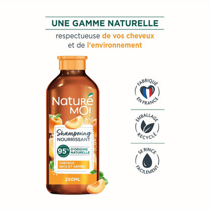 Nourishing Shampoo for Dry and Damaged Hair with Organic Apricot and Organic Sesame Oil NATURE MOI